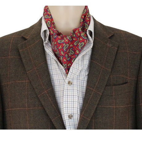 Soprano Silk Red Paisley Twill Cravat