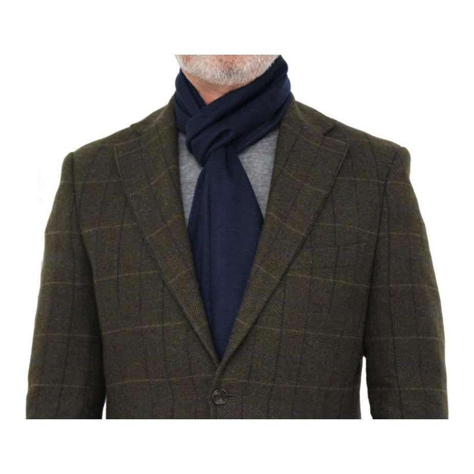 Erwin & Morris Navy Scarf Supplied In A Gift Box