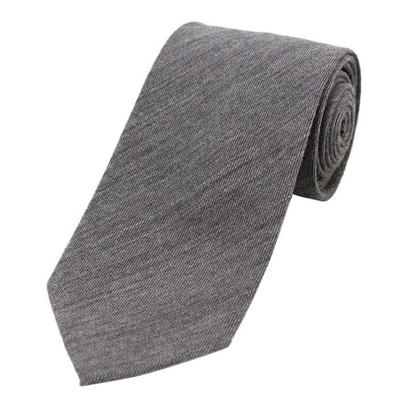 Soprano Plain Grey Wool Rich Tie
