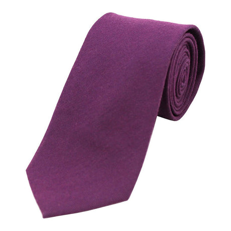 Soprano Plain Purple Wool Rich Tie