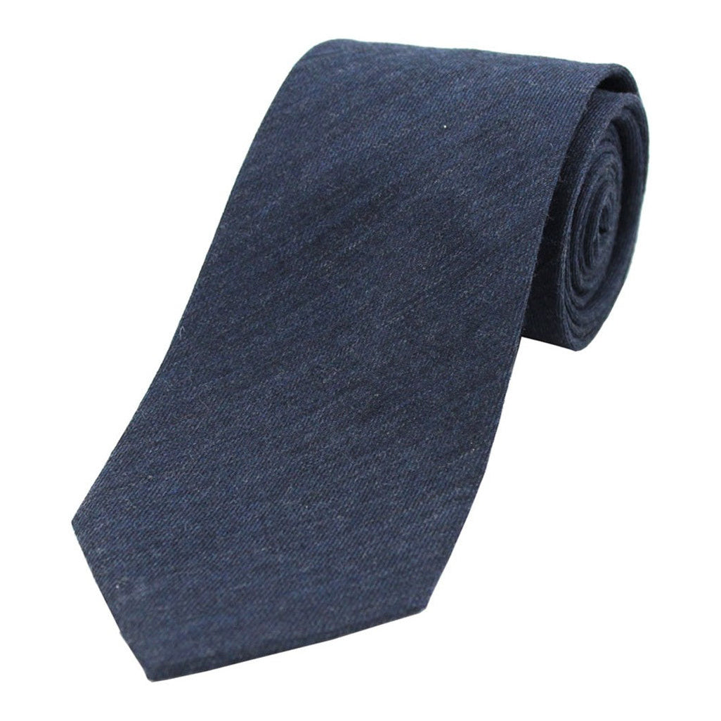 Soprano Plain Navy Wool Rich Tie