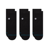 STANCE Icon Quarter Sports Socks - 3 Pack – Black