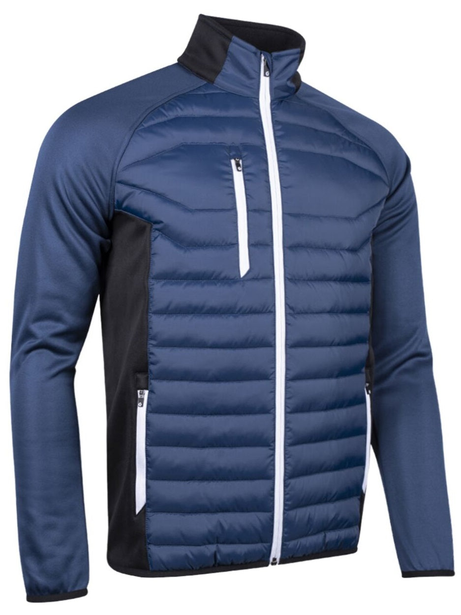 SUNDERLAND Zermatt Zip Front Performance Golf Jacket - Mens - Airforce / Black / White