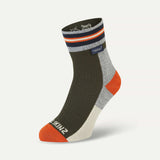 SEALSKINZ Surlingham Waterproof All Weather Ankle Length Striped Cuff Sock - product view 1