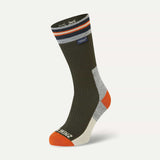 SEALSKINZ Surlingham Waterproof All Weather Mid Length Striped Cuff Sock - product view 2
