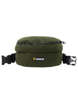 SWAZI Buffalo Bag Olive, folded bumbag configuration