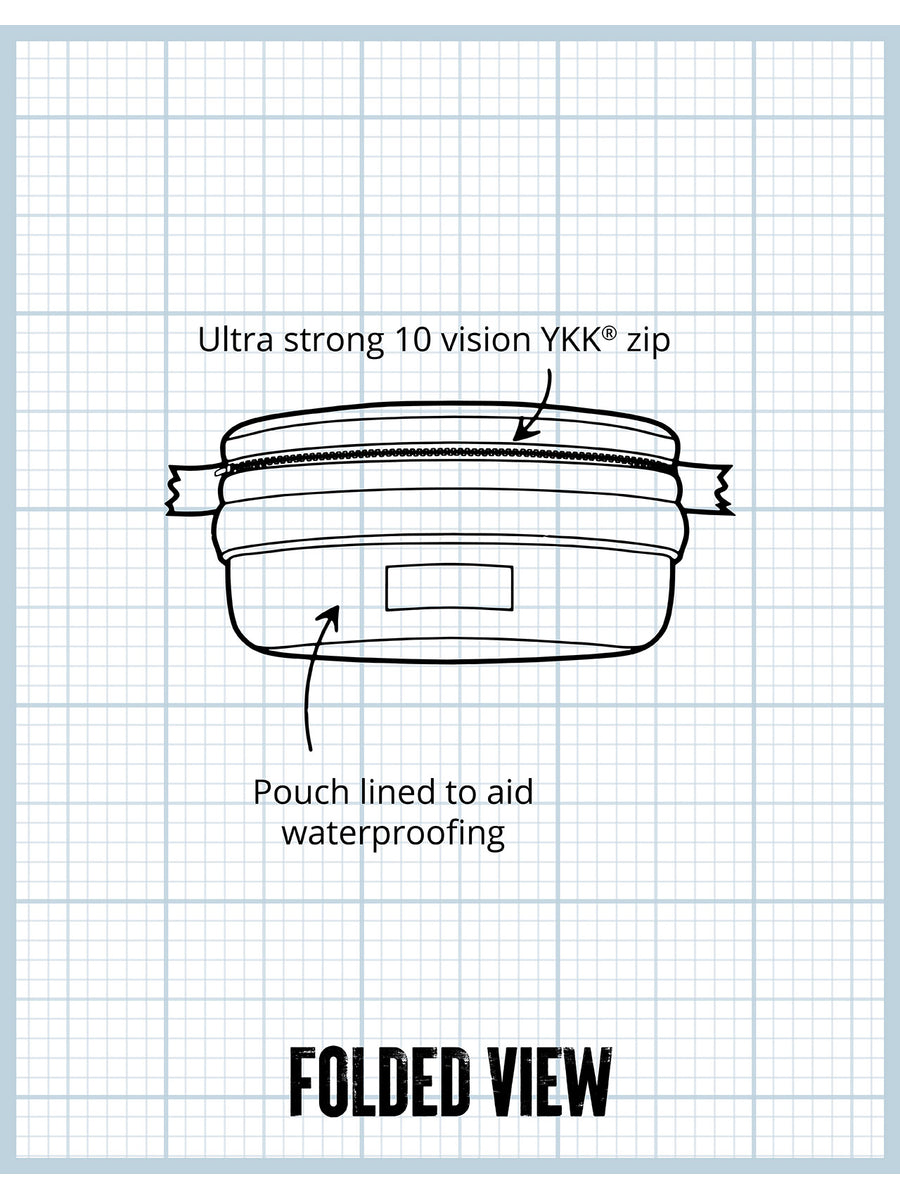 SWAZI Buffalo Bag Tussock, folded construction diagram