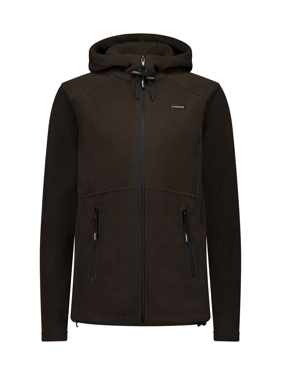 SWAZI Catlin Hooded Jacket Womens Bark, front view