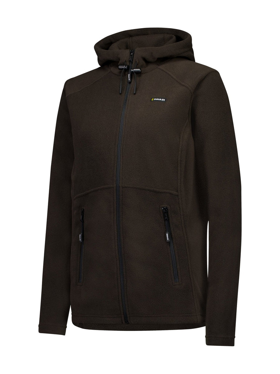 SWAZI Catlin Hooded Jacket Womens Bark, angled view