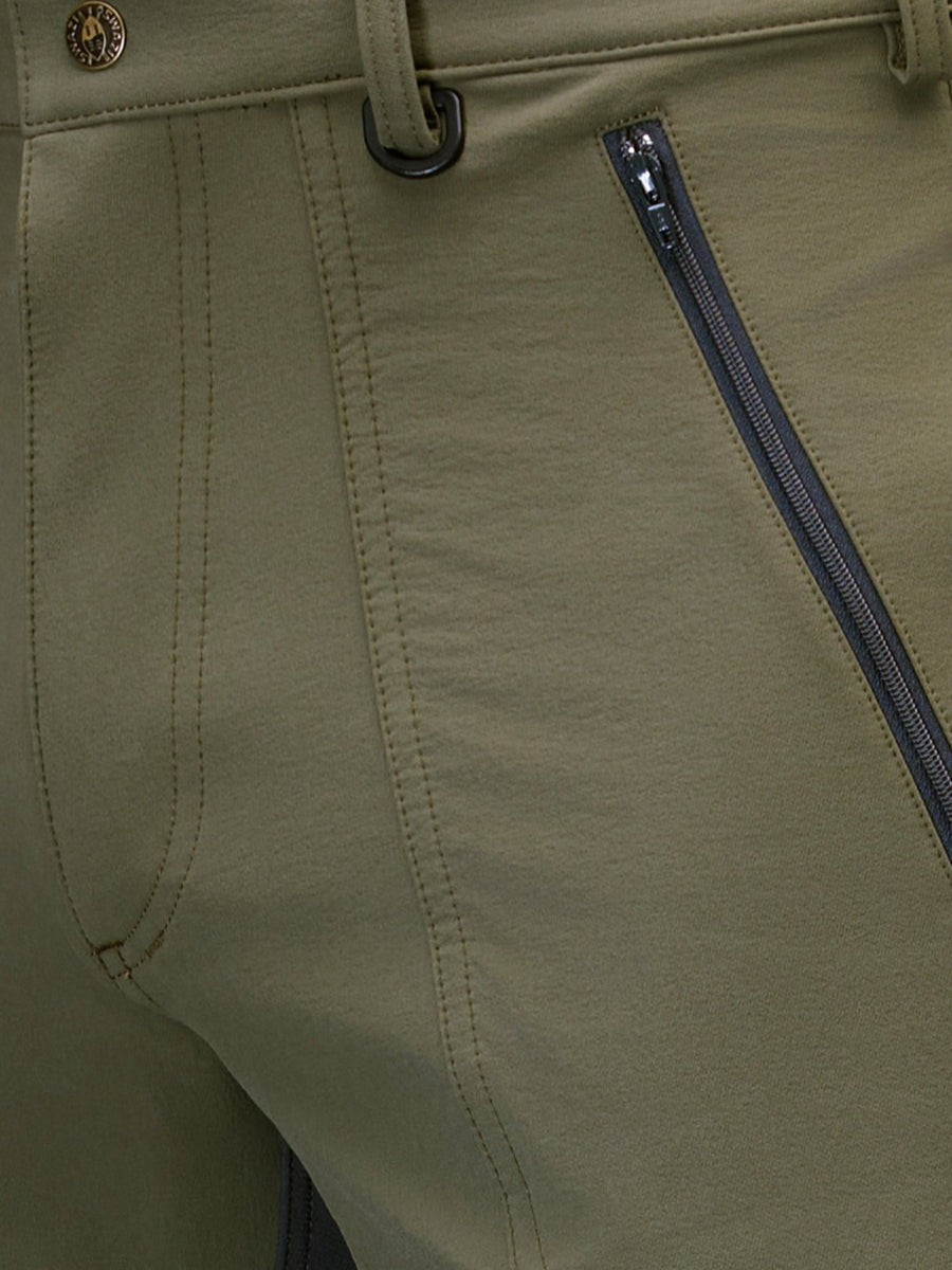 SWAZI Forest Pants III Mens Gran Green, zipped pocket detail