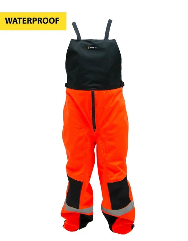 SWAZI Hi Vis Bib Overtrousers - Mens - Blaze/Black