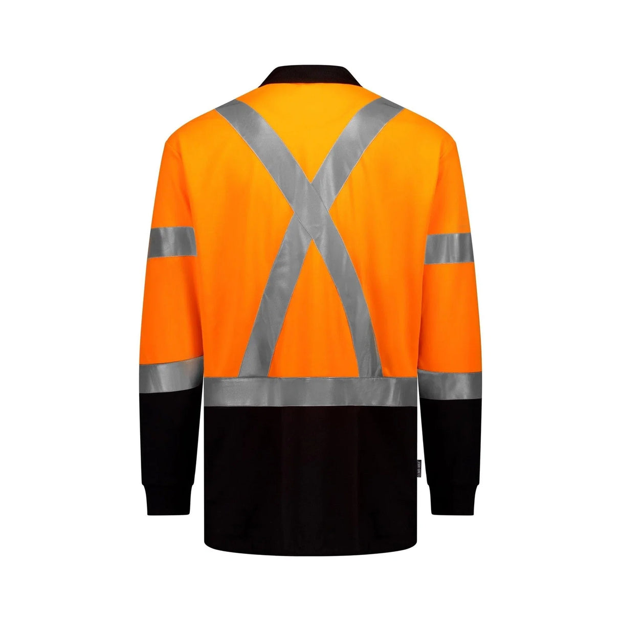SWAZI Hi Vis Climb-Max Reflective Long Sleeve Polo - Mens - Blaze/ Black
