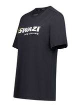 SWAZI Logo T-Shirt Womens Granite, angled view