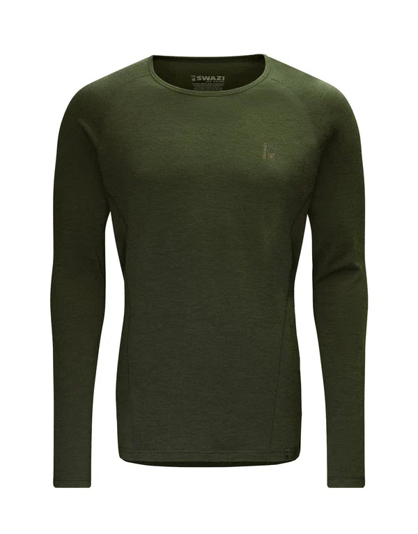 SWAZI Merino Hoodoo Long Sleeve Top - Mens – Olive