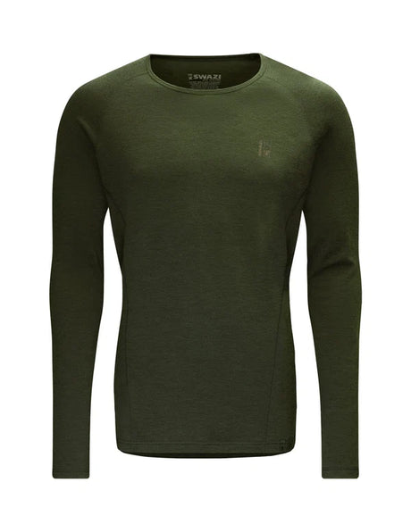 SWAZI Merino Hoodoo Long Sleeve Top - Mens – Olive