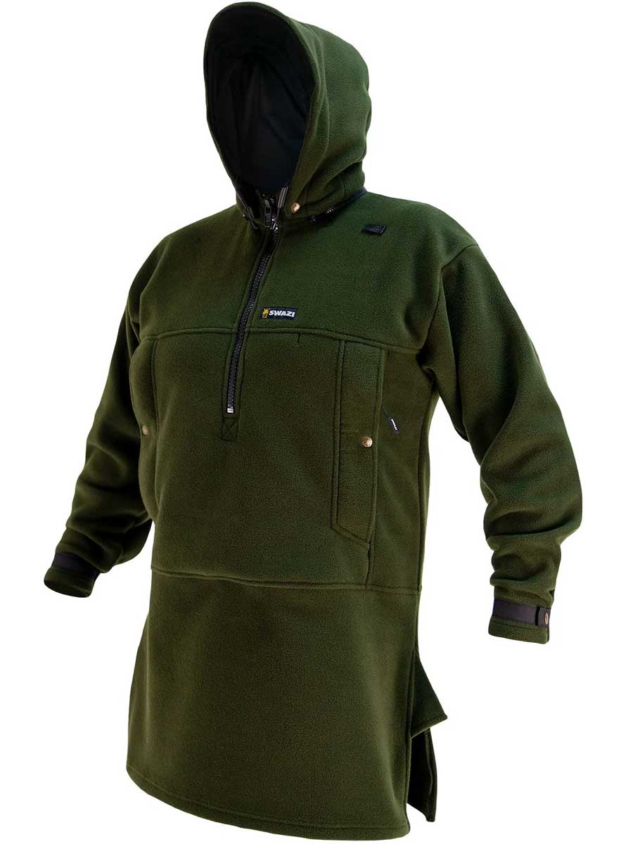 SWAZI Nahanni Shirt - Fleece Smock - Mens - Olive