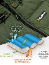 SWAZI Puffadder Puffer Jacket - Mens - Olive