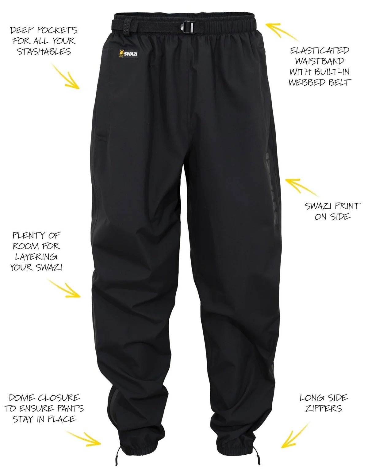 SWAZI Rifleman Ultralite Overtrousers - Black
