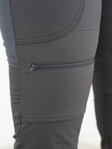 SWAZI Savannah Trousers Womens Iron Sand, knee detail