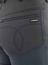SWAZI Savannah Trousers Womens Iron Sand, rear pocket detail