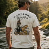 LIFE WELL LIVED Tight Lines Fly Fishing T-Shirt - Natural