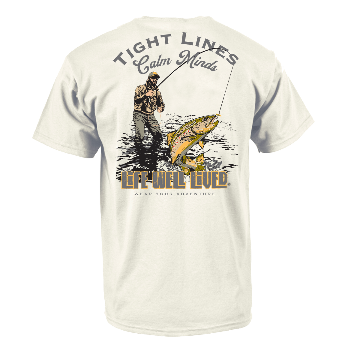 Tight Lines Fly Fishing T-Shirt artwork
