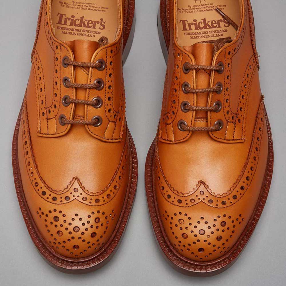40% OFF TRICKER'S Shoes - Mens Bourton Rubber Sole - Acorn Antique - Size: UK 6