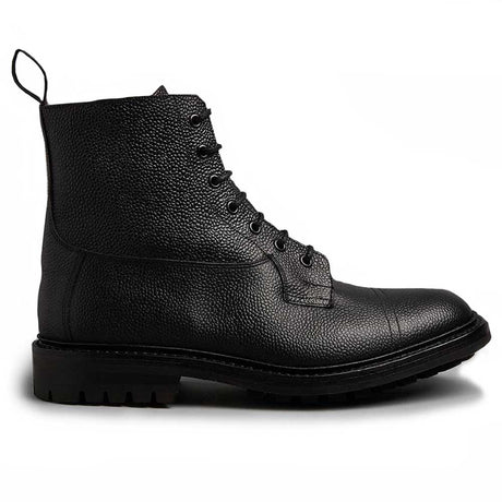 Tricker's Grassmere Country Boots - Commando Sole Black Scotch Grain