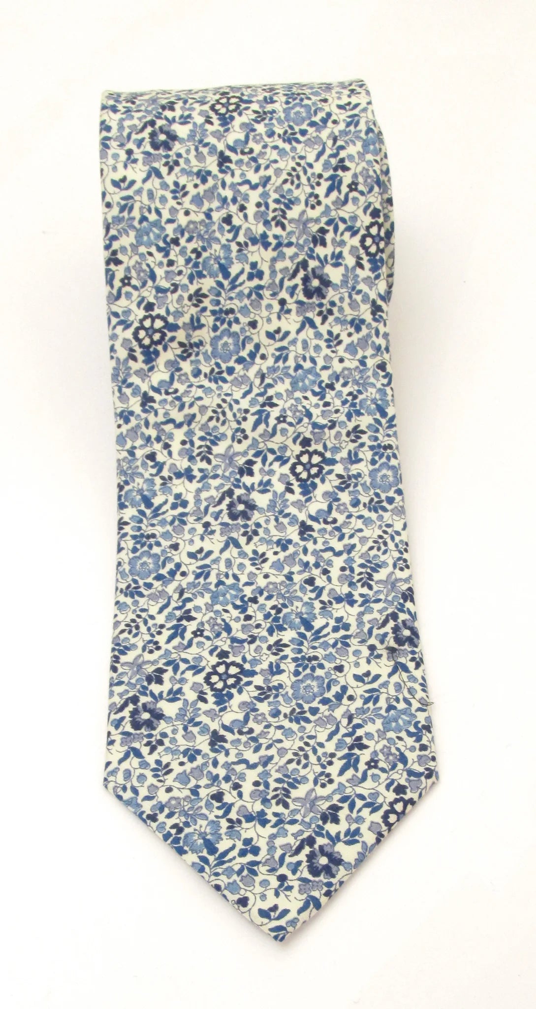 VAN BUCK Liberty Print Cotton Tie & Pocket Square - Katie & Millie Blue