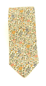 VAN BUCK Liberty Print Cotton Tie & Pocket Square - Katie & Millie Tan