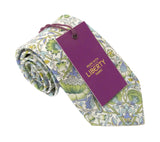 VAN BUCK Liberty Print Cotton Tie & Pocket Square - Lodden Olive