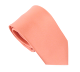 VAN BUCK Satin Wedding Tie & Pocket Square - Coral