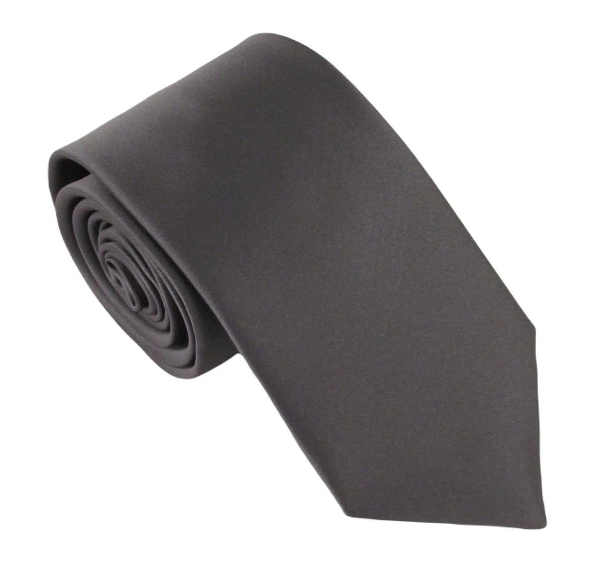 VAN BUCK Satin Wedding Tie & Pocket Square - Gunmetal