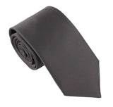 VAN BUCK Satin Wedding Tie & Pocket Square - Gunmetal