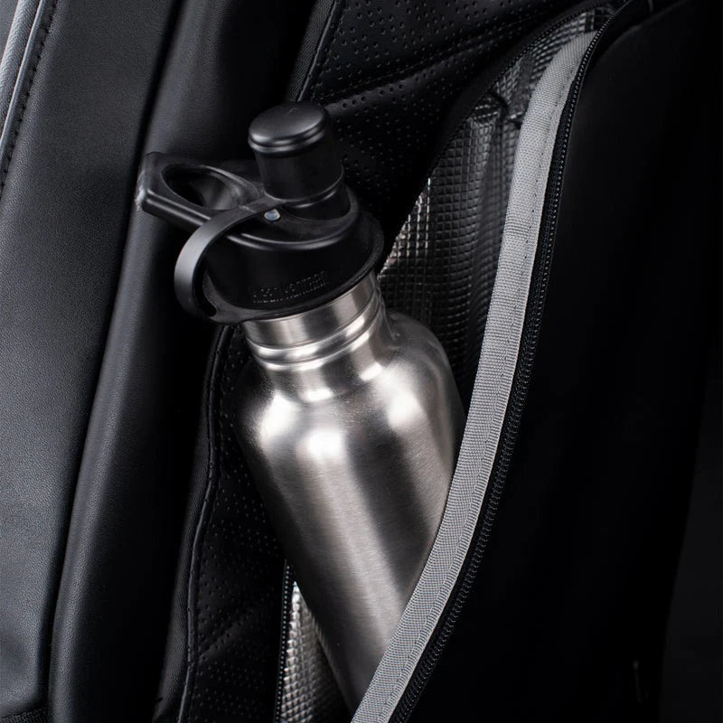 VESSEL Baseline 2.0 Tennis Racket Bag - Pebbled Black Drinks Holder