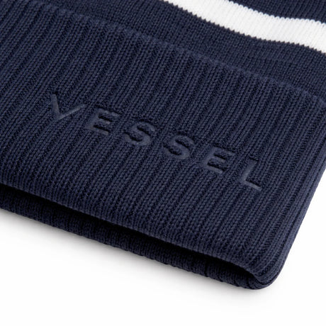 VESSEL Bobble Hat – Navy / White