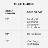 VESSEL Cart Strap Sleeve - Size Guide