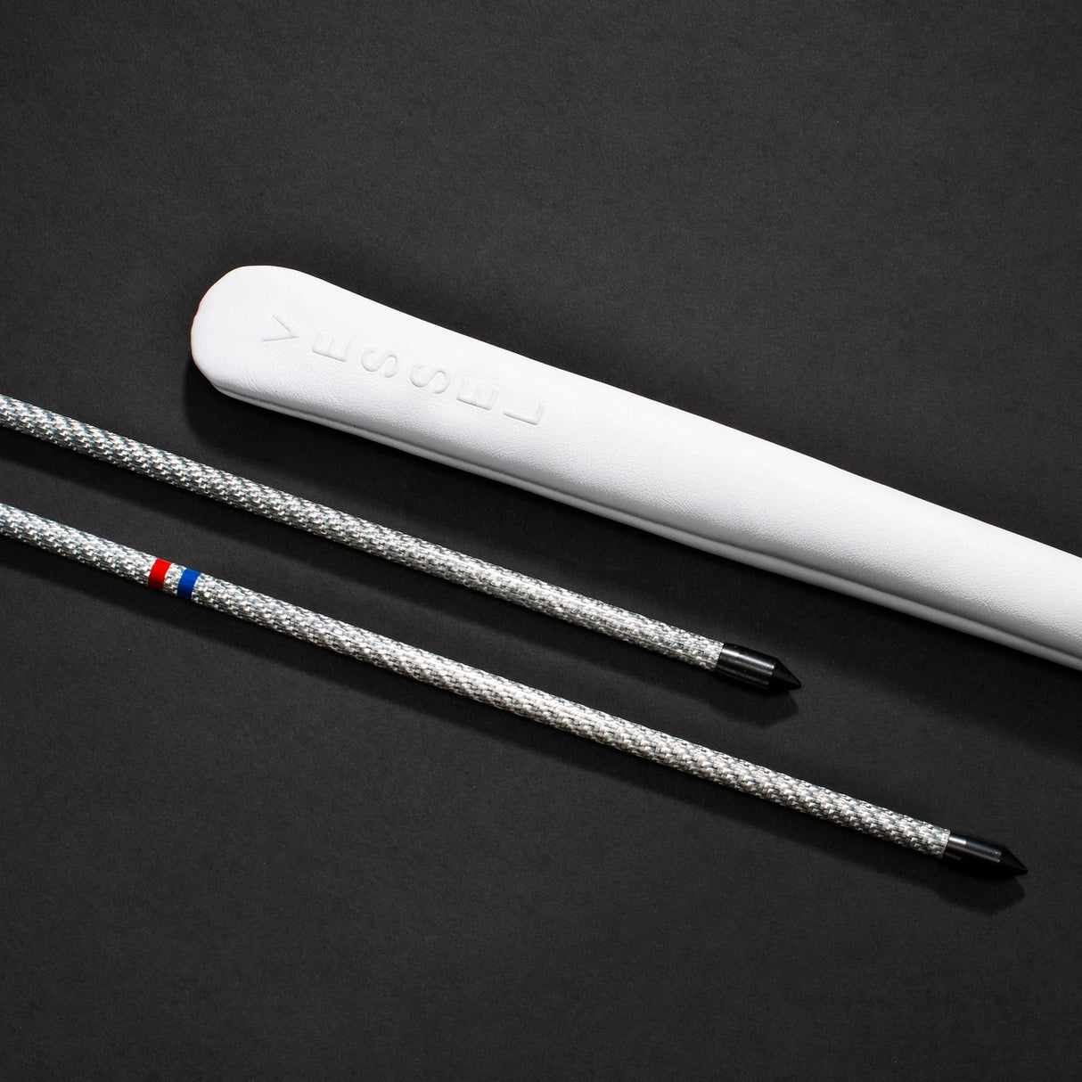 VESSEL Embossé Alignment Stick Cover - Premium Leather - White