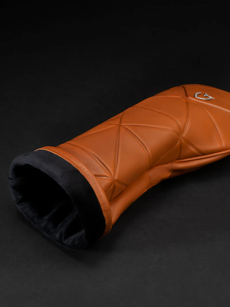 VESSEL Geometric Premium Golf Club Headcover – Genuine Leather – Smooth Brown