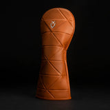 VESSEL Geometric Premium Golf Club Headcover – Genuine Leather – Smooth Brown