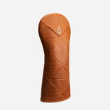 VESSEL Geometric Premium Golf Club Headcover – Genuine Leather – Smooth Brown