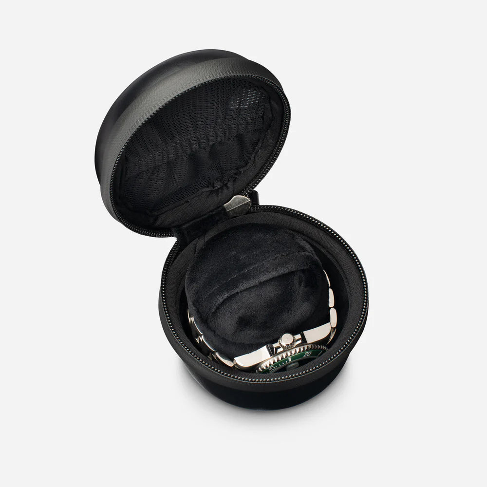VESSEL Leather Watch Travel Case - Black