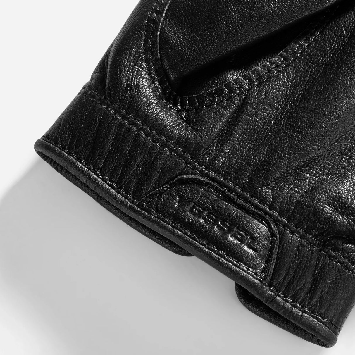 VESSEL Lux Cabretta Leather Golf Glove - Pebbled Black