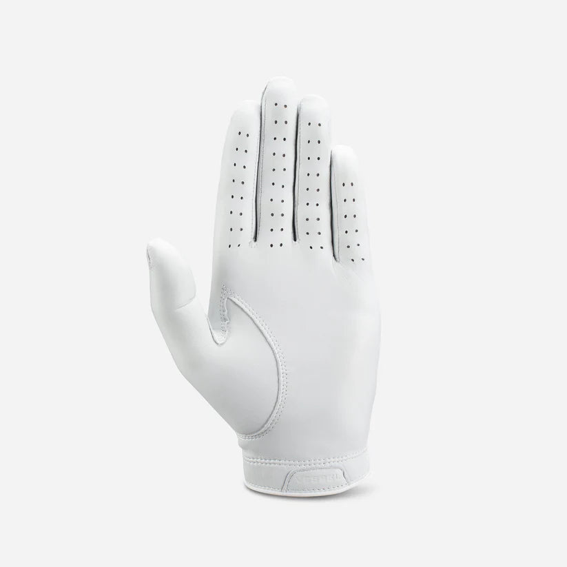 VESSEL Lux Cabretta Leather Golf Glove - Pebbled White
