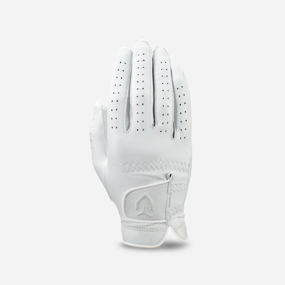 VESSEL Lux Cabretta Leather Golf Glove - Pebbled White