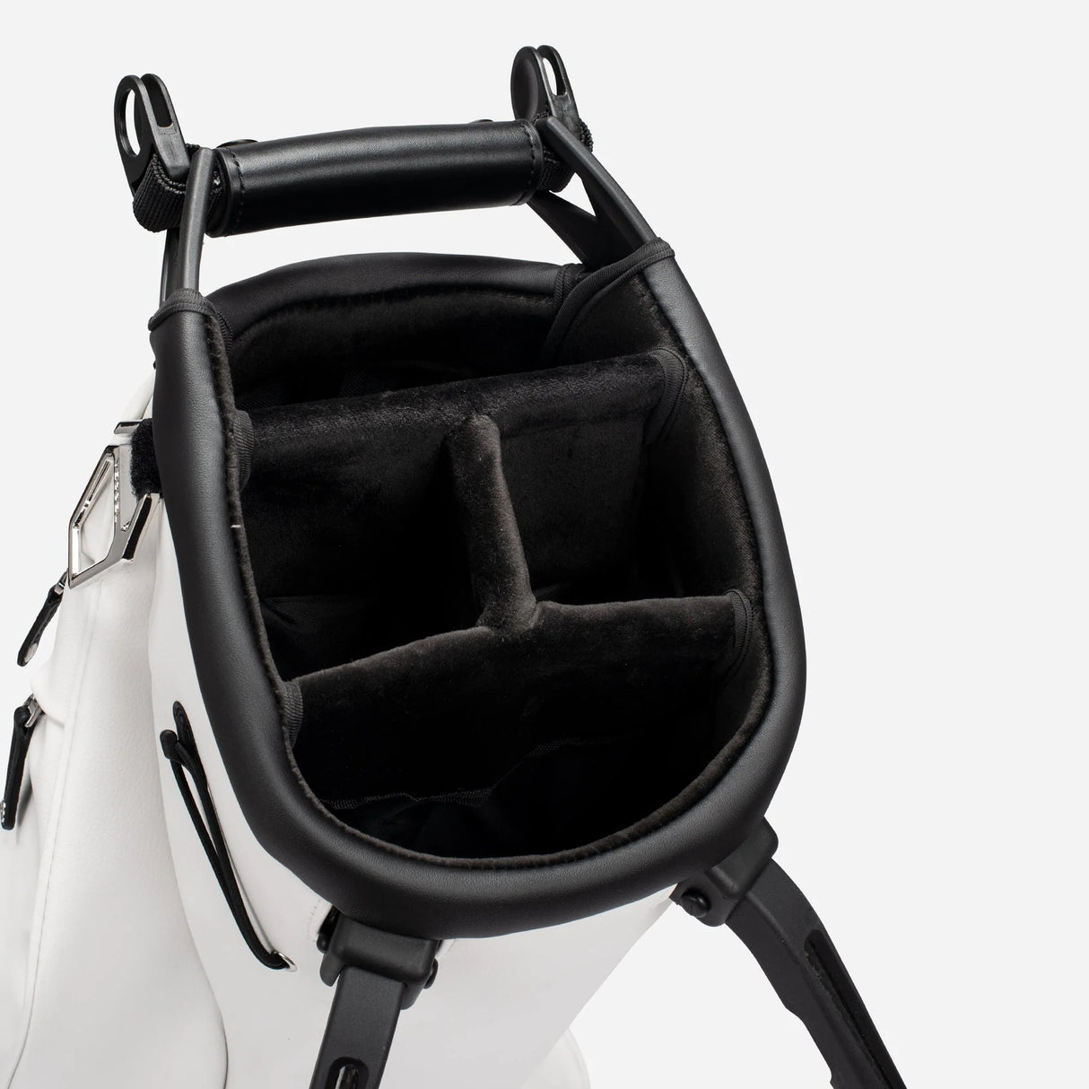 VESSEL Lux Carbon Stand Golf Bag - Pebbled White