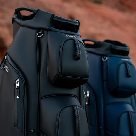 VESSEL Lux Cart II Golf Bag - Pebbled Black Close Up