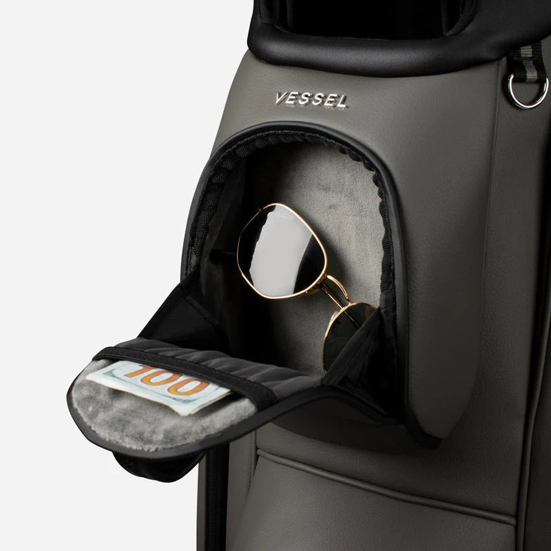 VESSEL Lux Cart II Golf Bag - Pebbled Black