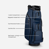 VESSEL Lux Cart II Golf Bag - Pebbled Black