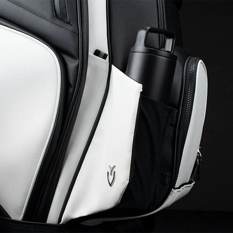 VESSEL Lux Prime Cart Golf Bag - Tour Styling Luxury Performance - White/Black